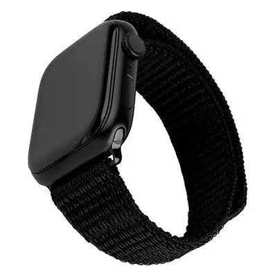 FIXED Nylon Sporty Strap für die Apple Watch 42/44/45 mm schwarz