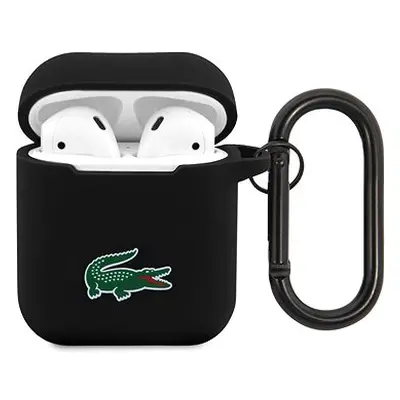 Lacoste Liquid Silicone Croc Logo Hülle für AirPods 1/2 Black