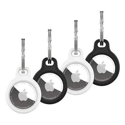 FIXED Silky für Apple AirTag Stück 2x schwarz + 2x weiß