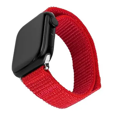 FIXED Nylon Sporty Strap für die Apple Watch 42/44/45 mm rot