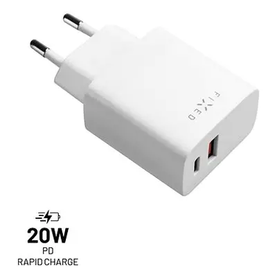 FIXED mit USB-C und USB-Ausgang und PD und QC 3.0 Unterstützung 20W weiß