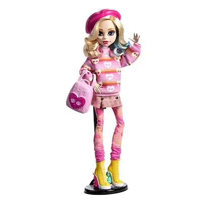 Monster High Wednesday Enid Sinclair im rosa Outfit mit Accessoires