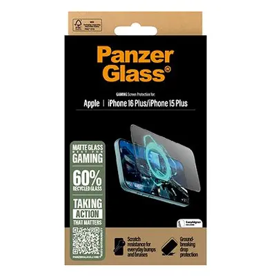 PanzerGlass Gaming Apple iPhone Plus/15 Plus mit Installationsrahmen