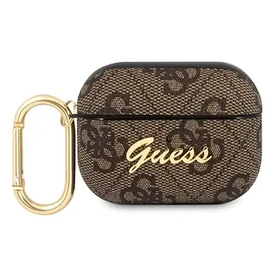 Guess 4G Script PC/PU Tasche für Apple Airpods Pro braun