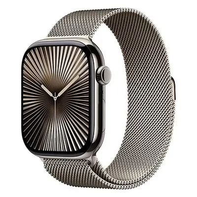 Apple Watch Series 42mm Cellular Titan Natur mit Milanaise Armband Natur