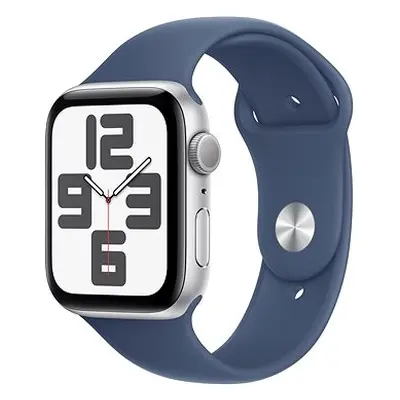 Apple Watch SE 40mm Silber Aluminium mit Denim Sport-Armband - M/L