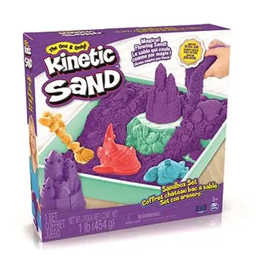 Kinetic Sand Schachtel mit kinetischem Sand und einer Unterlage in Lila