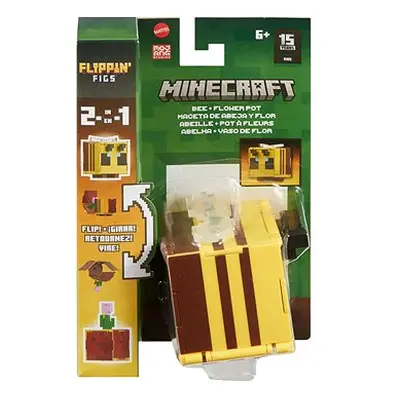 Minecraft Figur 2in1 - Biene & Blumentopf