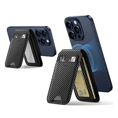 ESR HaloLock Vegan Leather Wallet Stand, Carbon Fiber