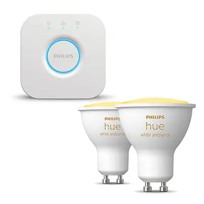 Philips HueWA 4,3 Watt GU10 2P EUR + Philips HUE Bridge EU