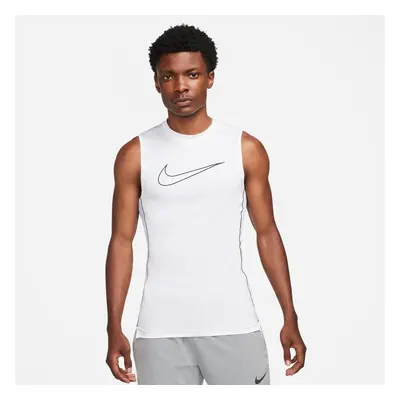 Nike Pro Dri-FIT Tight Fit Sleeveless Top White - Herren - Kurzärmeliges T-shirt Nike - Weiß - D