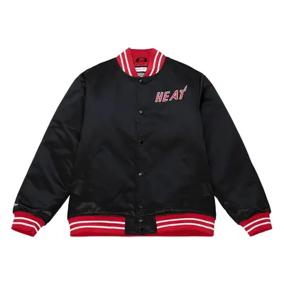 Mitchell & Ness NBA Miami Heat Heavyweight Satin Jacket - Herren - Jacke Mitchell & Ness - Schwa