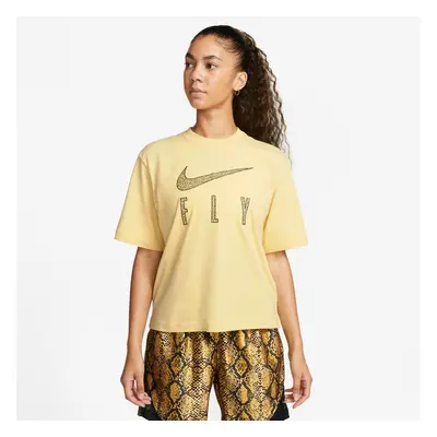 Nike Dri-FIT Swoosh Fly Wmns Boxy Tee - Damen - Kurzärmeliges T-shirt Nike - Gelb - DV2373-753