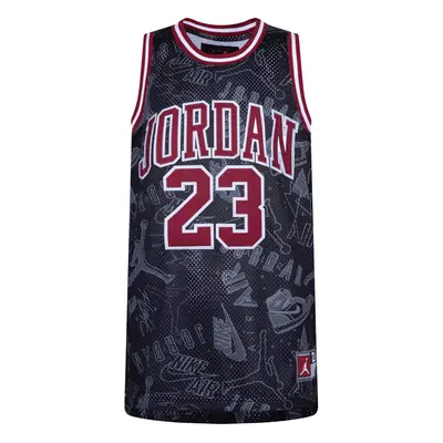 Jordan Girls JDN AOP Jersey Black/Gym Red - Kinder - Jersey Jordan - Schwarz - 45C655-KR5