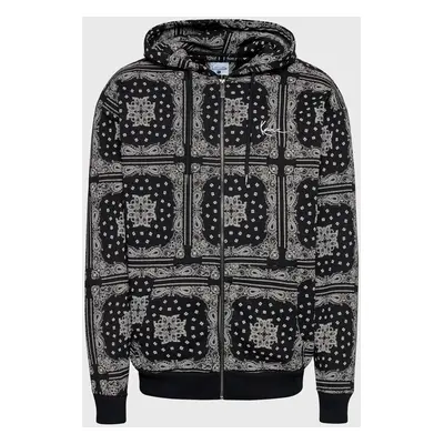 Karl Kani Chest Signature Paisley OS Zip Black/Cream - Herren - Hoodie Karl Kani - Schwarz