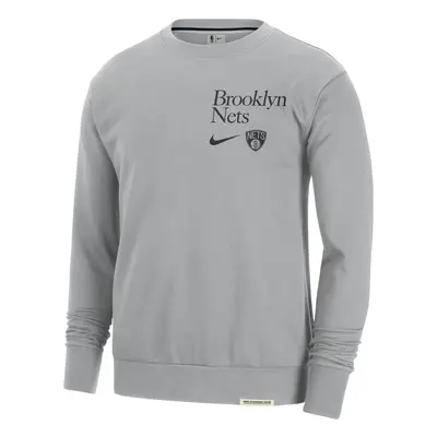 Nike NBA Dri-FIT Brooklyn Nets Standard Issue Crewneck - Herren - Hoodie Nike - Grau - FD8645-00