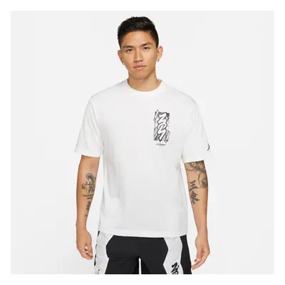 Jordan Dri-Fit Zion White Tee - Herren - Kurzärmeliges T-shirt Jordan - Weiß - DH0592-101