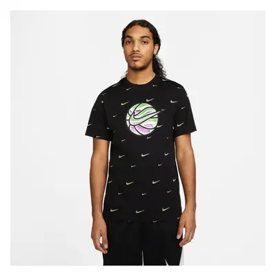 Nike Swoosh Ball Basketball Tee - Herren - Kurzärmeliges T-shirt Nike - Schwarz - DO2250-010