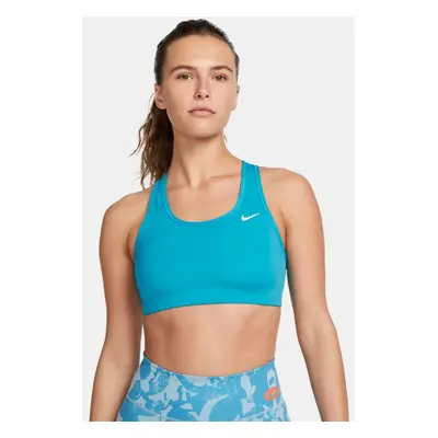 Nike Dri-FIT Swoosh Women's Medium-Support Non-Padded Sports Bra Blue - Damen - Bra Nike - Blau 