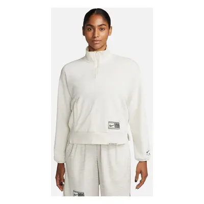 Nike Dri-FIT Swoosh Fly Wmns 1/4 Zip Basketball Sweatshirt - Damen - Hoodie Nike - Weiß - DX0561