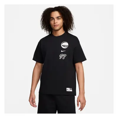 Nike Max90 Basketball Tee Black - Herren - Kurzärmeliges T-shirt Nike - Schwarz - FV8394-010