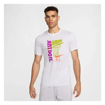 Nike Dri-FIT Basketball Tee White - Herren - Kurzärmeliges T-shirt Nike - Weiß - FZ8085-100