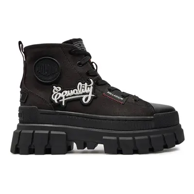 Palladium Revolt Hi Patch Black - Damen - Turnschuhe Palladium - Schwarz