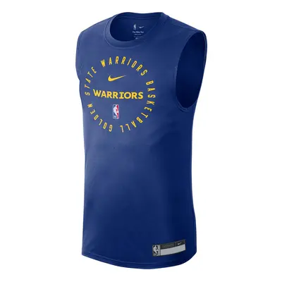 Nike Golden State Warriors Practice Jersey Navy Blue - Herren - Kurzärmeliges T-shirt Nike - Bla