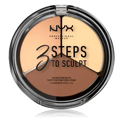 NYX Professional Makeup Steps To Sculpt Konturier-Palette für die Wangen Farbton Fair