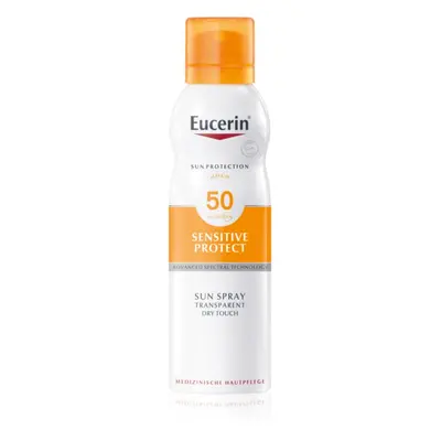 Eucerin Sun Sensitive Protect transparentes Bräunungsspray für empfindliche Haut SPF 50+