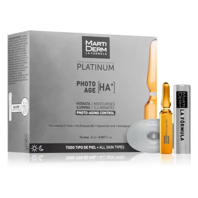 MartiDerm Platinum Photo Age HA+ anti-aging Gesichtsserum in Ampullen mit Vitamin C