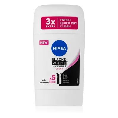 Nivea Black & White Invisible Clear festes Antitranspirant