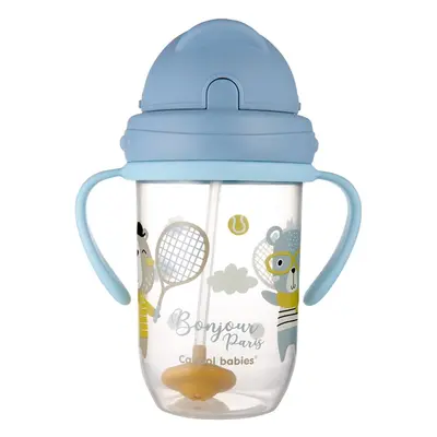 Canpol babies Bonjour Paris Cup Tasse mit Strohhalm Blue