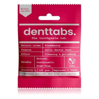 Denttabs Brush Teeth Tablets Kids without Fluoride Fluorfreie Zahnpasta in Tablettenform für Kin