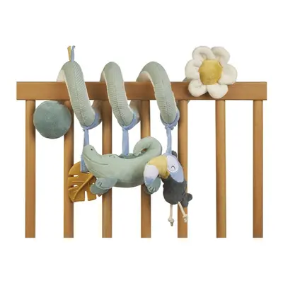 Saro Baby Spiral with Rattles Party Jungle kontrastierendes Hängespielzeug Hunter Mint