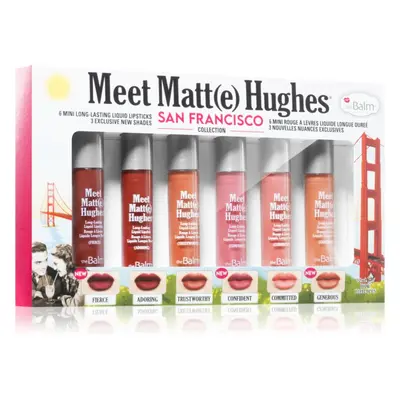 theBalm Meet Matt(e) Hughes Mini Kit San Francisco Set mit flüssigen Lippenstiften für einen lan