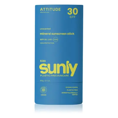 Attitude Sunly Kids Sunscreen Stick mineralische Sonnencreme in der Form eines Stiftes für Kinde