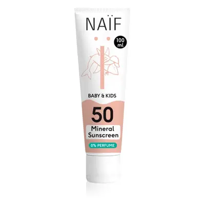 Naif Baby & Kids Mineral Sunscreen SPF 0 % Perfume Sonnenschutzcreme für Babys und Kinder ohne P