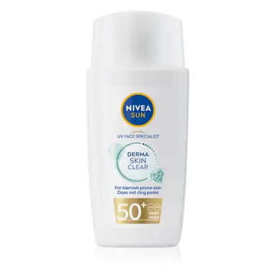 Nivea SUN Derma Skin Clear Gesichtscreme zum Bräunen für Haut mit kleinen Makeln SPF 50+