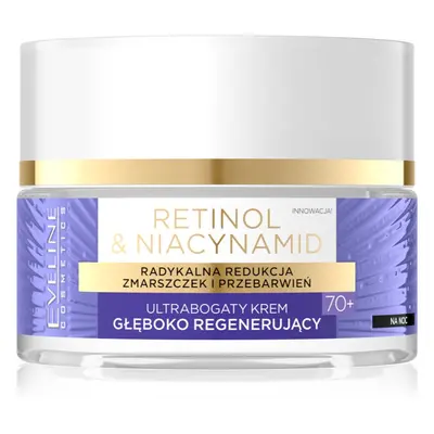 Eveline Cosmetics Retinol & Niacynamid tiefenwirksame regenerierende Nachtcreme 70+