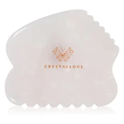 Crystallove Rose Quartz Contour Gua Sha Massage Hilfsmittel für das Gesicht