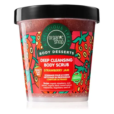 Organic Shop Body Desserts Strawberry Jam tiefenwirksames Reinigungspeeling für den Körper