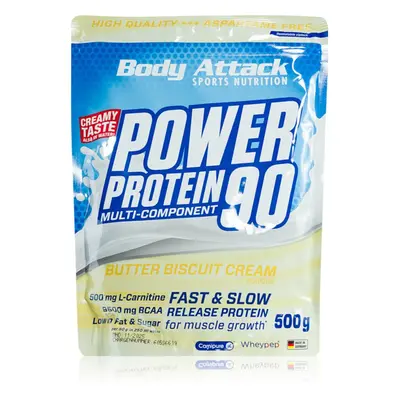 Body Attack Power-Protein Molkenprotein mit Vitaminen Geschmack Butter Biscuit