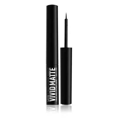 NYX Professional Makeup Vivid Matte Flüssige Eyeliner mit Matt-Effekt Farbton Black