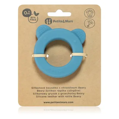 Petite&Mars Beary Beißring mit Rassel Intense Ochre m+