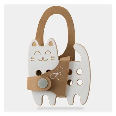 Milin Small Wooden Lacing Toy Cat Activity Spielzeug cm x 8,5 cm x 0,7 cm