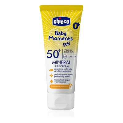 Chicco Baby Moments Sun Mineral Sonnencreme für Kinder SPF 50+ m+