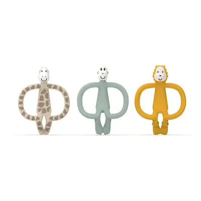 Matchstick Monkey Animal Teether Gift Set Geschenkset Giraffe Gigi, Lion Luda, Monkey Mint(für K