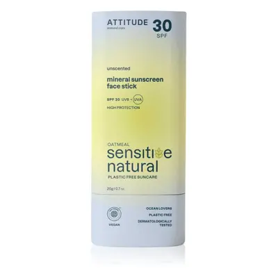 Attitude Sensitive Natural Face stick mineralische Sonnencreme in der Form eines Stiftes für emp