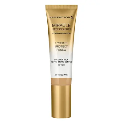 Max Factor Miracle Second Skin hydratisierendes cremiges Make-up SPF Farbton Neutral Deep